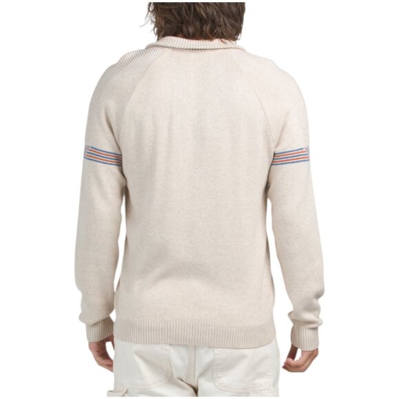 MARINE LAYER Merino Wool Blend Archive Big Bear Quarter Zip Sweater - Picture 2 of 3